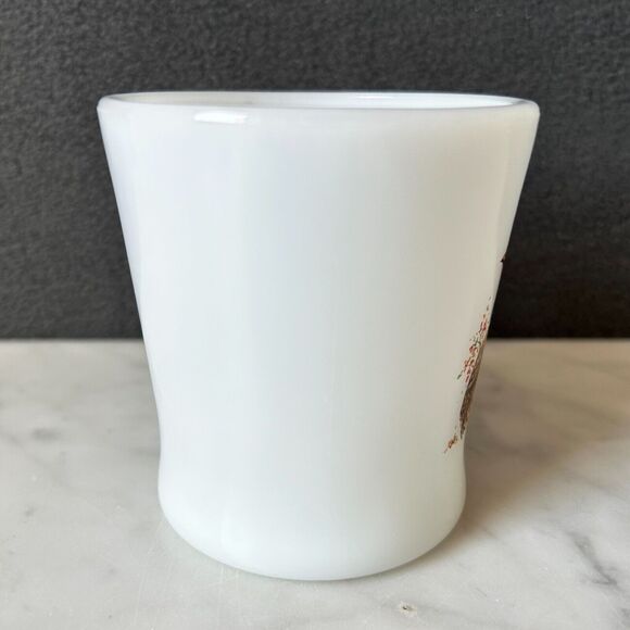 Vintage Fire King Anchor Hocking Mug Coffee Cup D Handle Ruffed Grouse Design - Picture 2 of 7